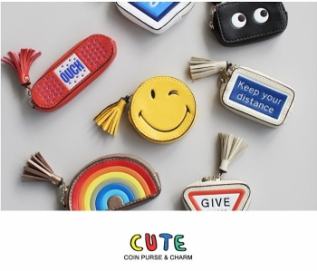 韓國代購 微笑笑臉 ok繃 字母 眼睛 零錢包 鑰匙包 彩虹 可掛包包 裝飾