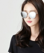 韓國代購 平光 鏤空 細邊 銀色 太陽眼鏡 平面 SG-0012