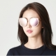 韓國代購 貓臉造型 平光 細框 金邊 太陽眼鏡 SG-0013