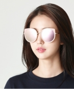 韓國代購 貓臉造型 平光 細框 金邊 太陽眼鏡 SG-0013